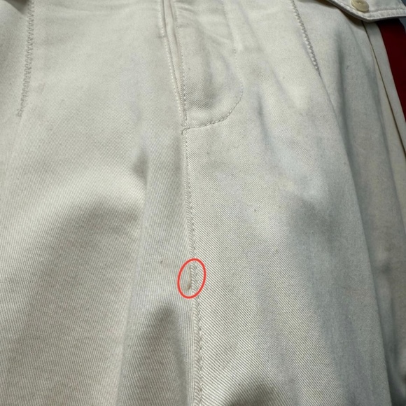 MAISON MARGIELA White Cotton Red Side Stripe High Waisted Pants - Picture 10 of 11